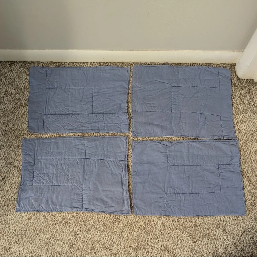 Handmade Patchwork Placemats‎ Set Of 4 Farmhouse Country Stripes Plaid 18 x 13